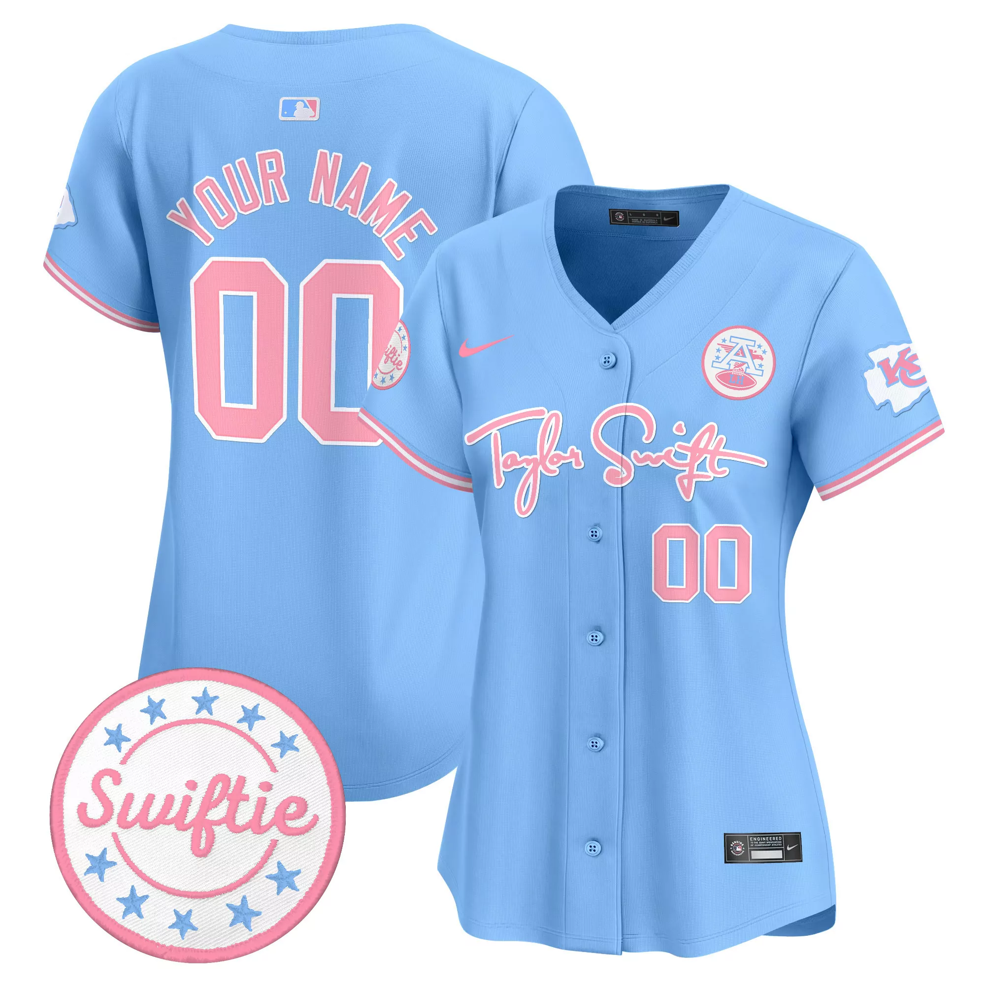 taylor swift 00 kansas city 2023 women s all stitched vapor jersey swiftie edition