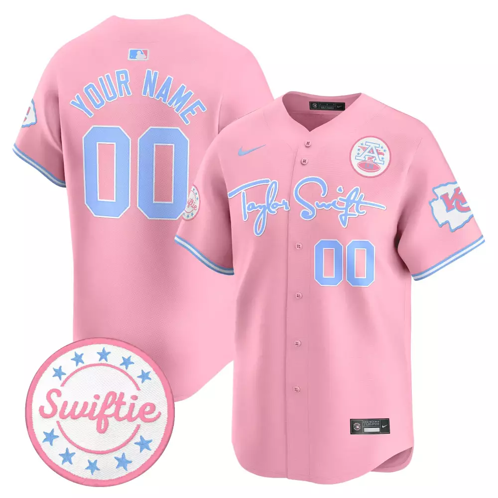 taylor swift 00 kansas city chiefs 2023 women s all stitched vapor jersey pink swiftie patch