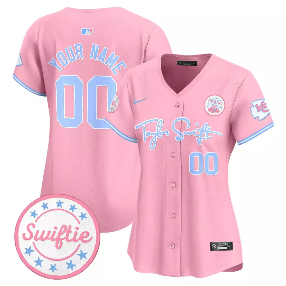 taylor swift 00 kansas city chiefs 2023 women s all stitched vapor jersey pink swiftie patch