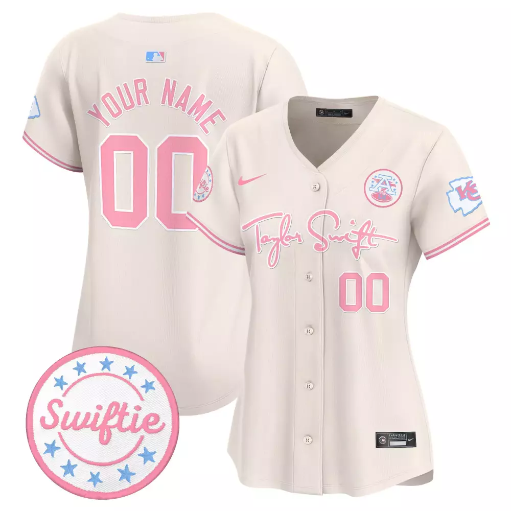 taylor swift 00 kansas city chiefs 2023 women s all stitched vapor jersey pink swiftie patch