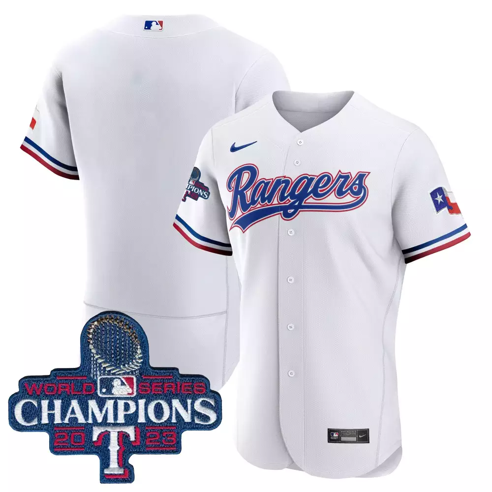 Texas Rangers 2023 World Series Champions All Stitched Jersey | White Your Name 00 Men's Style | Fan Gear for Men, Women & Youth