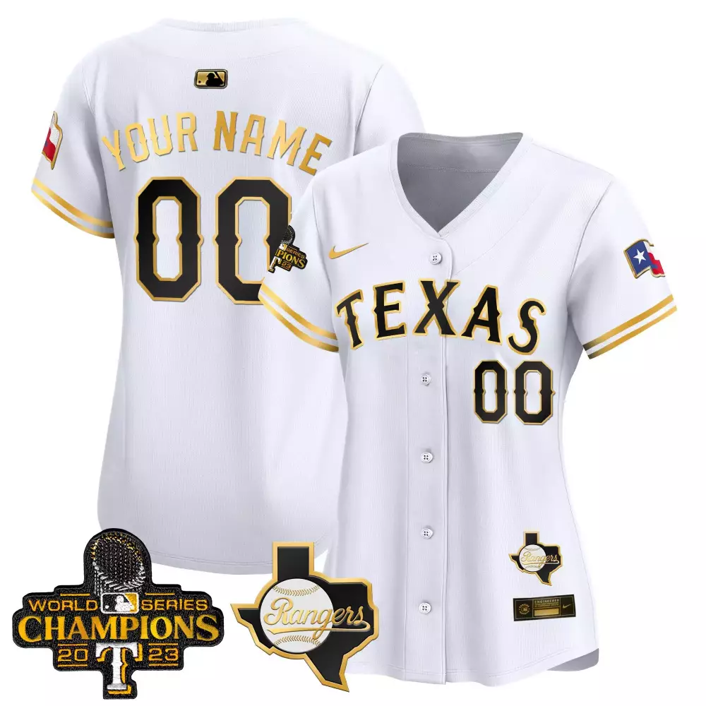 Texas Rangers Women's 2023 World Series Champions Stitched Vapor Jersey | White Design 00 | Fan Gear for Men, Women & Youth