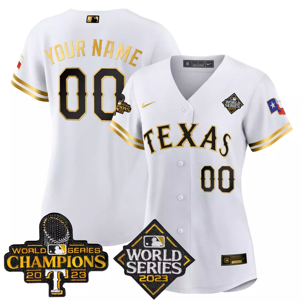 Texas Rangers Women's 2023 World Series Champions Stitched Vapor Jersey | Black Design 00 | Fan Gear for Men, Women & Youth