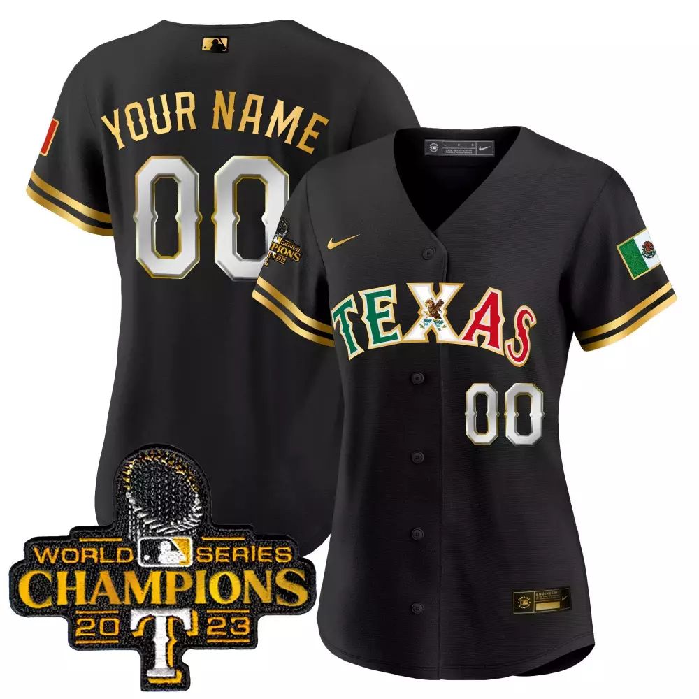 Texas Rangers Women's 2023 World Series Champions Stitched Vapor Jersey | Custom Name 1 | Fan Gear for Men, Women & Youth