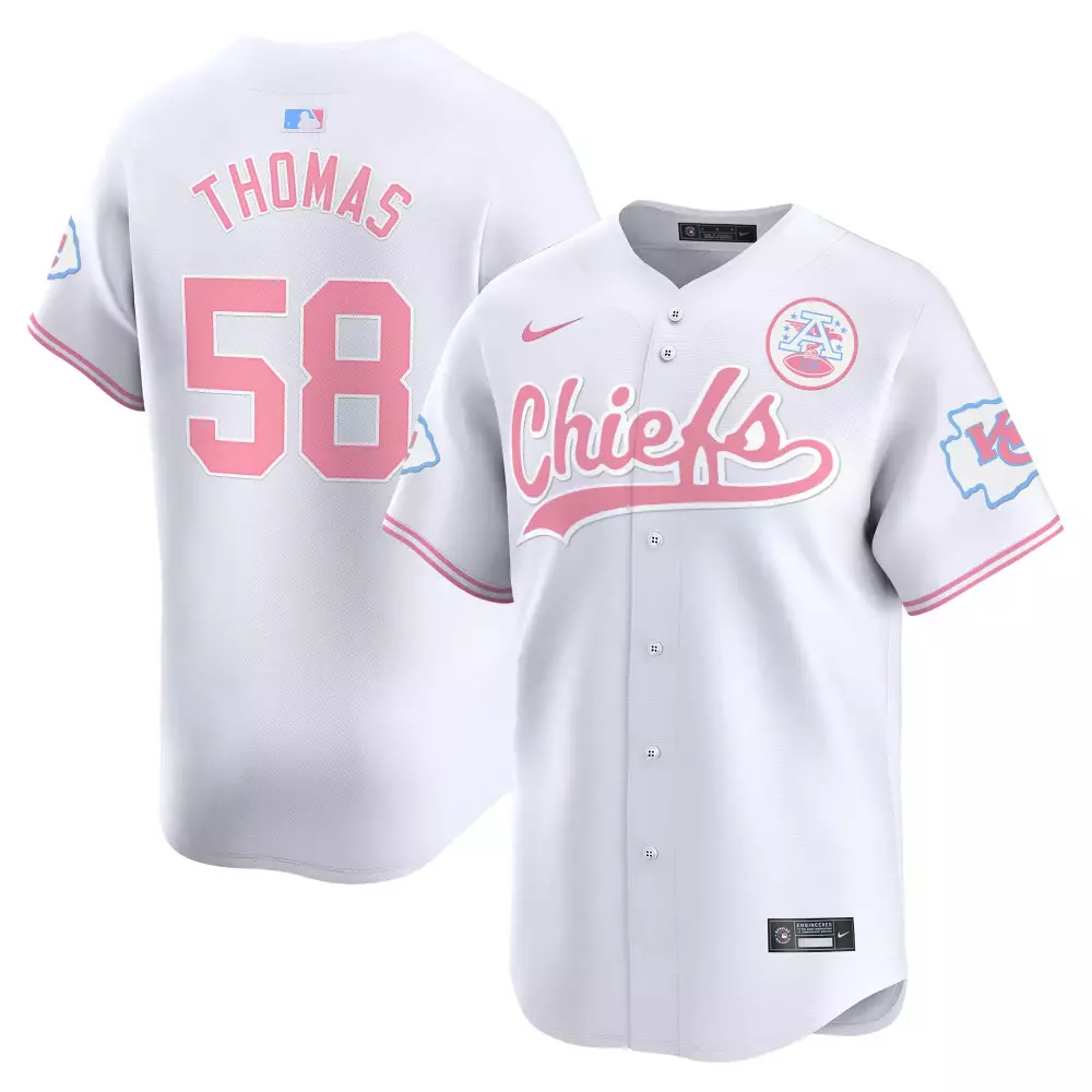 Thomas 58 Kansas City Chiefs 2023 White NKH Edition Jersey | Stitched Vapor | Limited Edition Fan Gear | For Men, Women & Youth