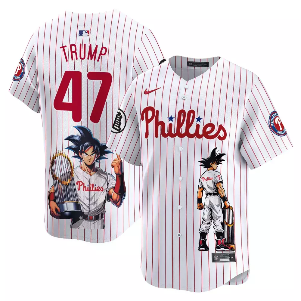 Trump 47 Philadelphia Phillies Cream Stitched Jersey | Name Patch Style for Men | Fan Gear for Game Day | For Men, Women & Youth