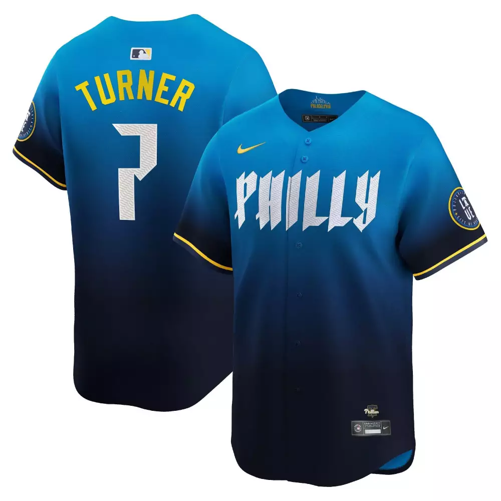Turner 7 Philadelphia Phillies 2023 Vapor Jersey | Cream Color | Women's Edition Fan Gear for All
