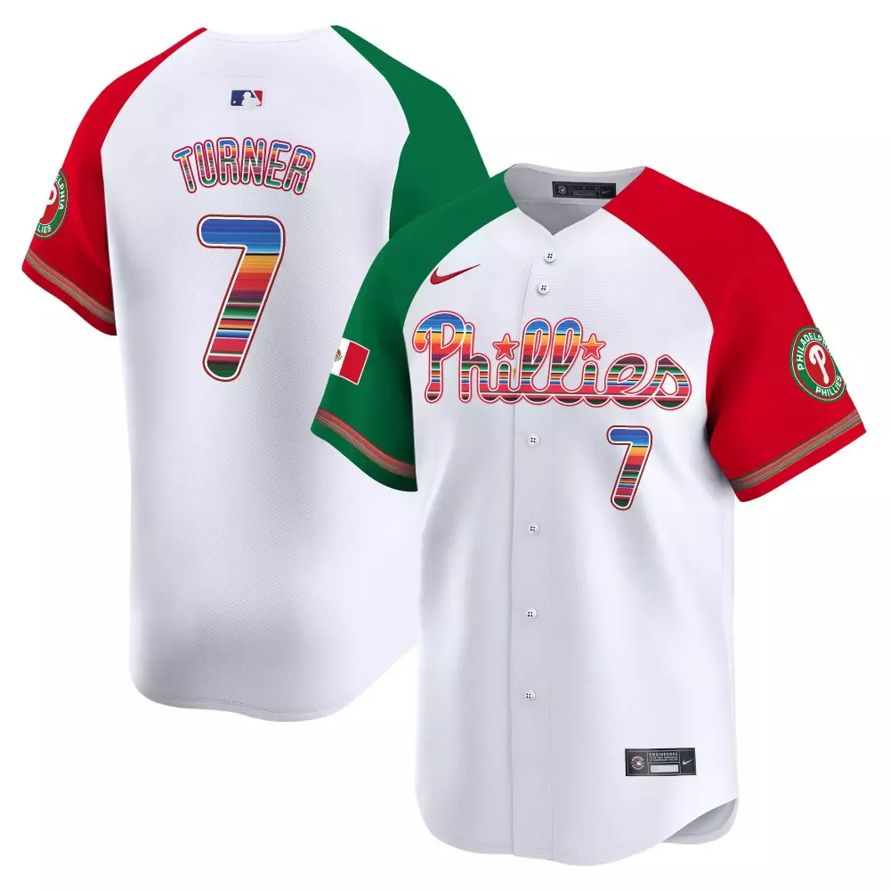 Turner 7 Philadelphia Phillies 2023 Stitched Vapor Jersey | Multi Colorway | Limited Edition Fan Gear | For Men, Women & Youth