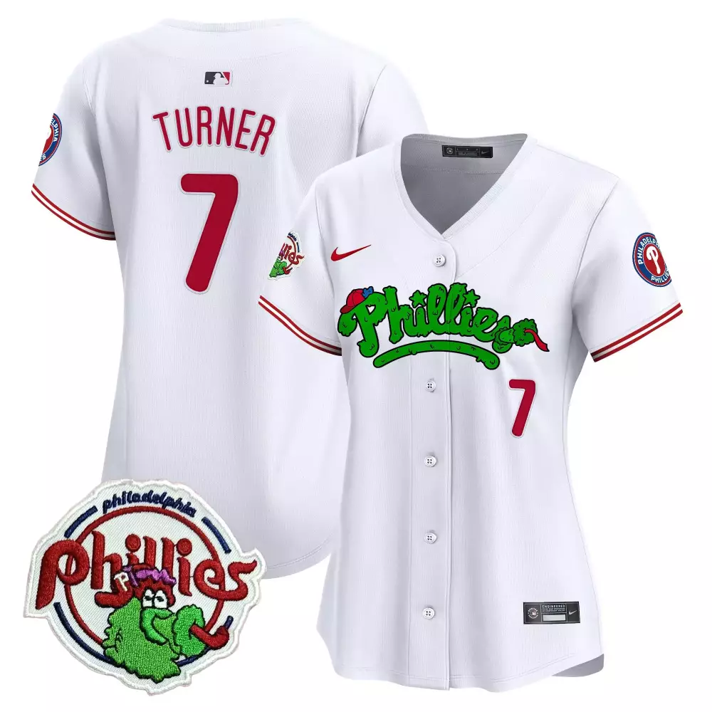 Turner 7 Philadelphia Phillies 2023 Stitched Vapor Jersey | Patch | Limited Edition Fan Gear for Game Day | For Men, Women & Youth