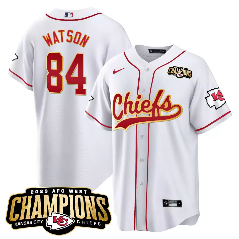 Watson Kansas City Chiefs 2023 White Champions Edition Jersey | Stitched Vapor Style | Limited Edition Fan Gear | For Men, Women & Youth