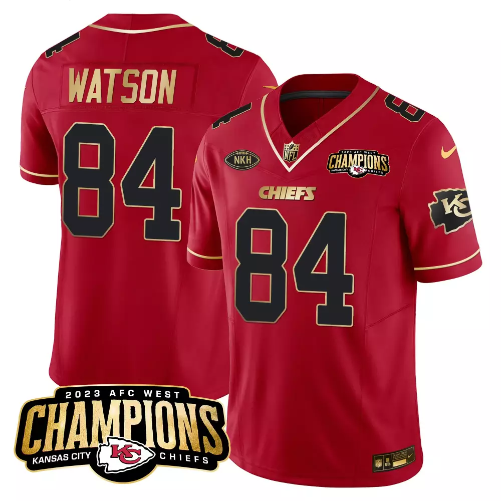 Watson 84 Kansas City Chiefs 2023 Stitched Vapor Jersey | Red Champions Edition | Limited Edition Fan Gear | For Men, Women & Youth