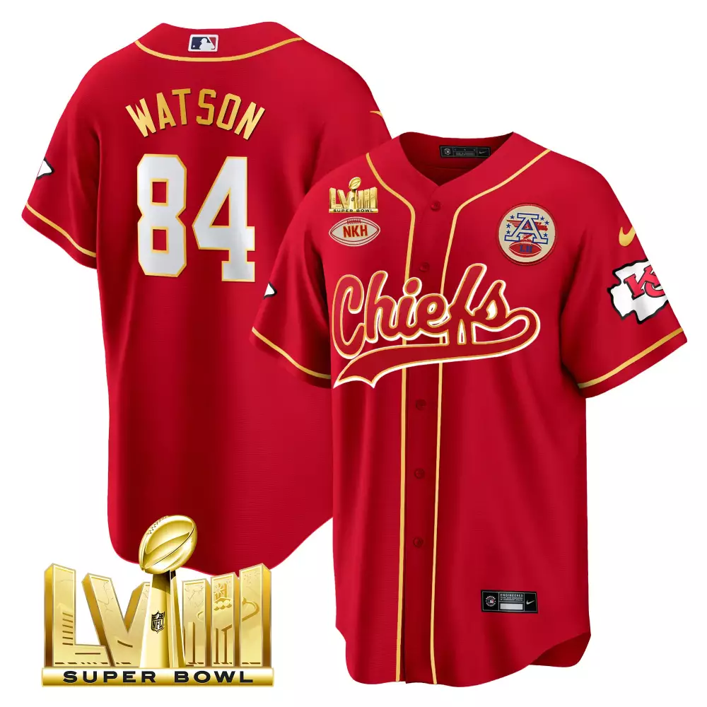 Watson 84 Kansas City Chiefs 2023 Stitched Vapor Jersey | Super Bowl Edition White | Limited Edition Fan Gear | For Men, Women & Youth