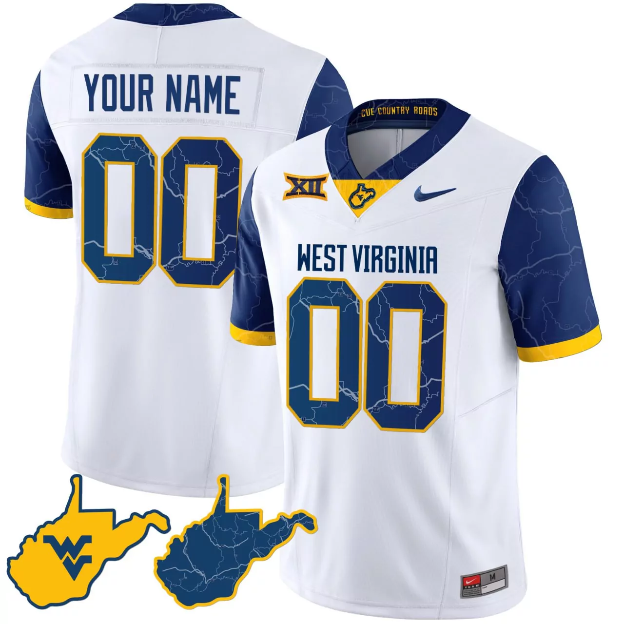 tavon austin 1 west virginia mountaineers yellow jersey all stitched vapor 2023