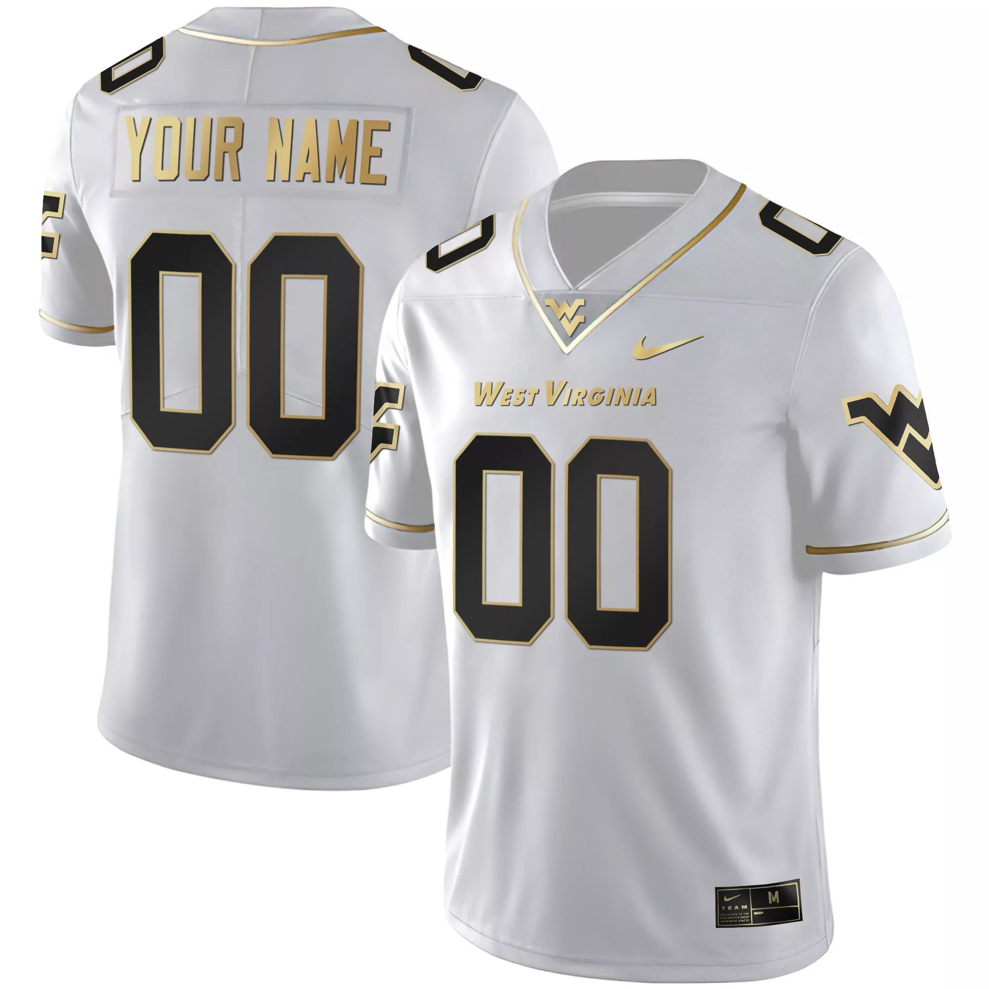 west virginia mountaineers 00 black all stitched vapor jersey 2023 men s edition
