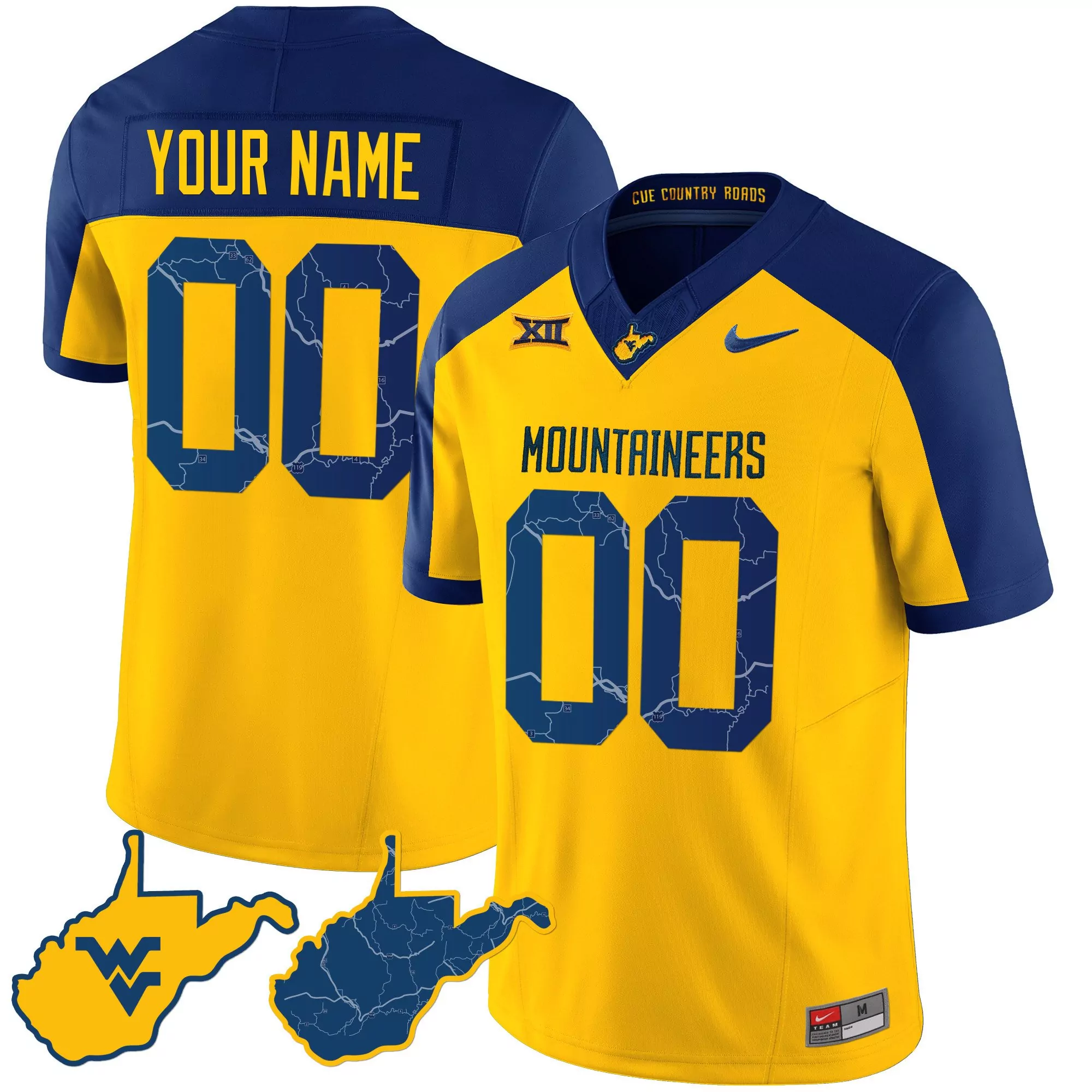 west virginia mountaineers 00 men s 2023 black all stitched vapor jersey