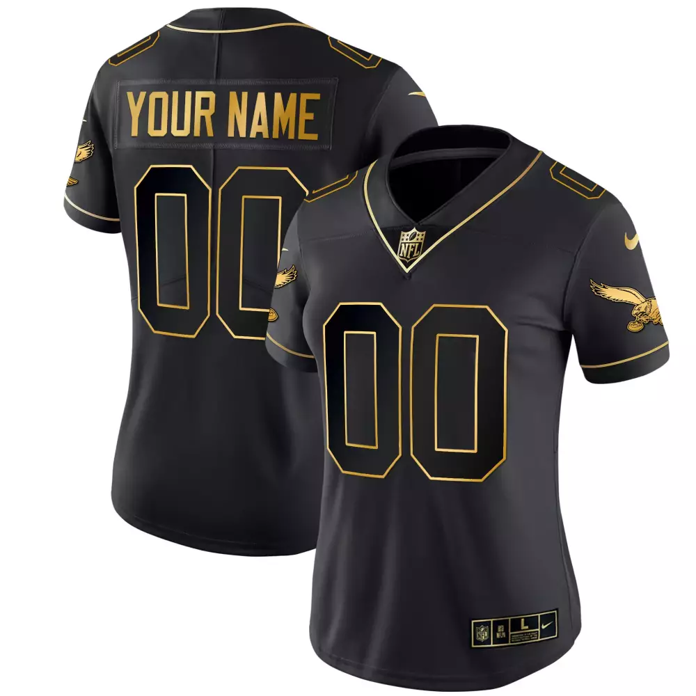 Women’s Philadelphia Eagles Custom 00 Black All Stitched Vapor Jersey 2023 | Fan Gear for Women & You
