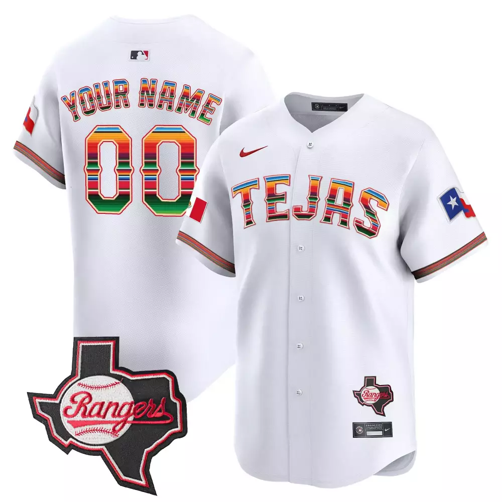 Texas Rangers 2023 Your Name 00 Men's All Stitched Vapor Jersey | White | For Men, Women & Youth