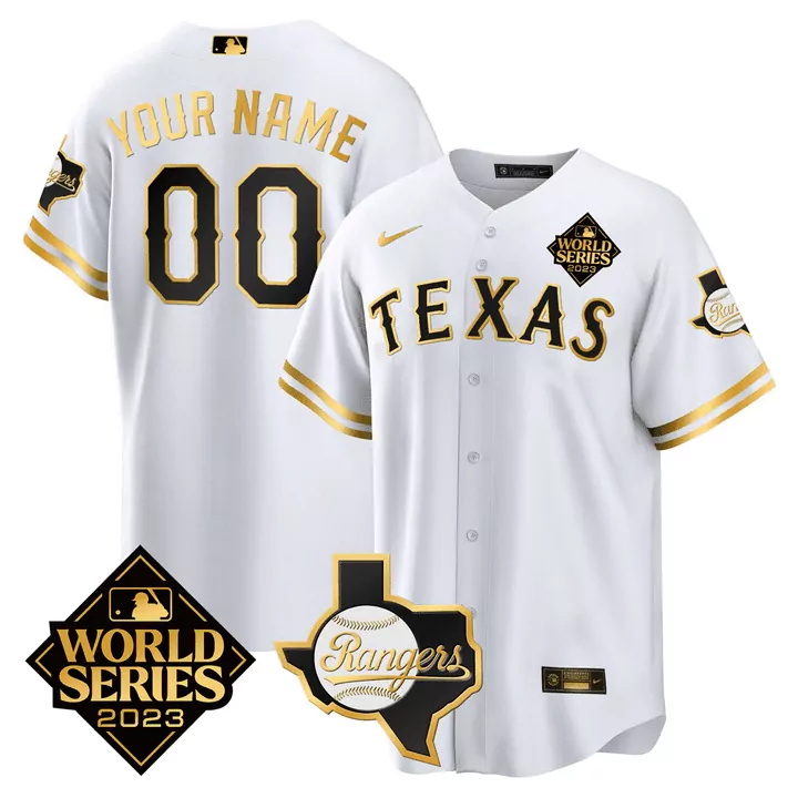 Texas Rangers 2023 White Stitched Jersey with Name Patch | Men's Style | For Men, Women & Youth