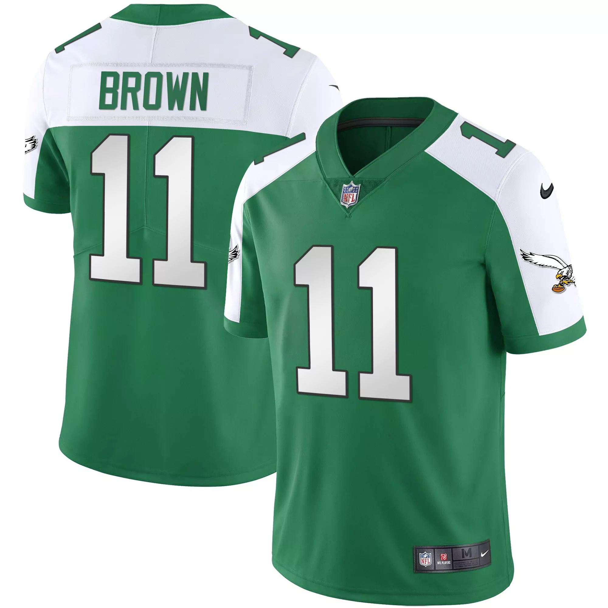a j brown 11 philadelphia eagles black super bowl lii jersey all stitched men s style