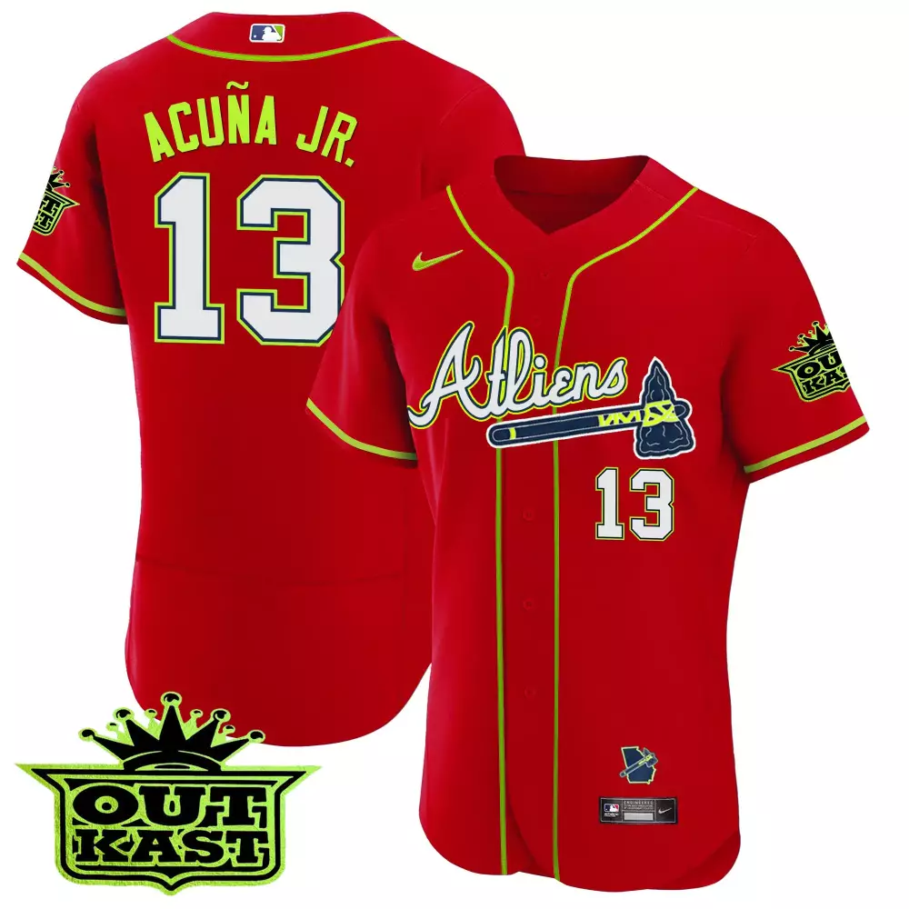 acua jr 13 atlanta braves red all stitched vapor jersey 2023 men s