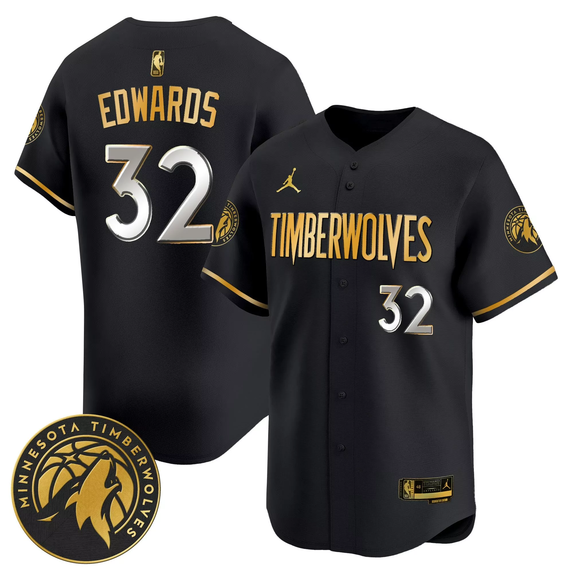 anthony edwards 1 minnesota timberwolves 2023 men s all stitched vapor jersey black