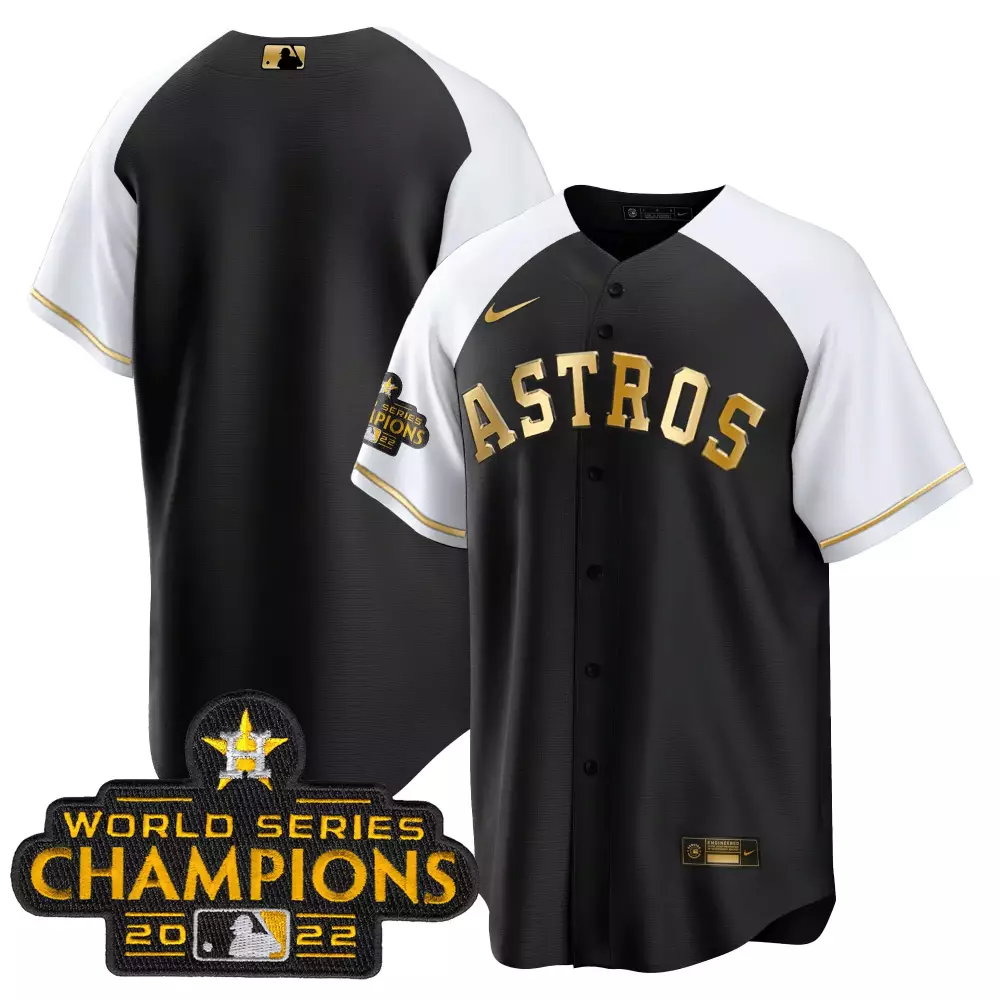 Astros Black 2022 World Series Champions All Stitched Jersey | Name Patch Men's Style | For Men