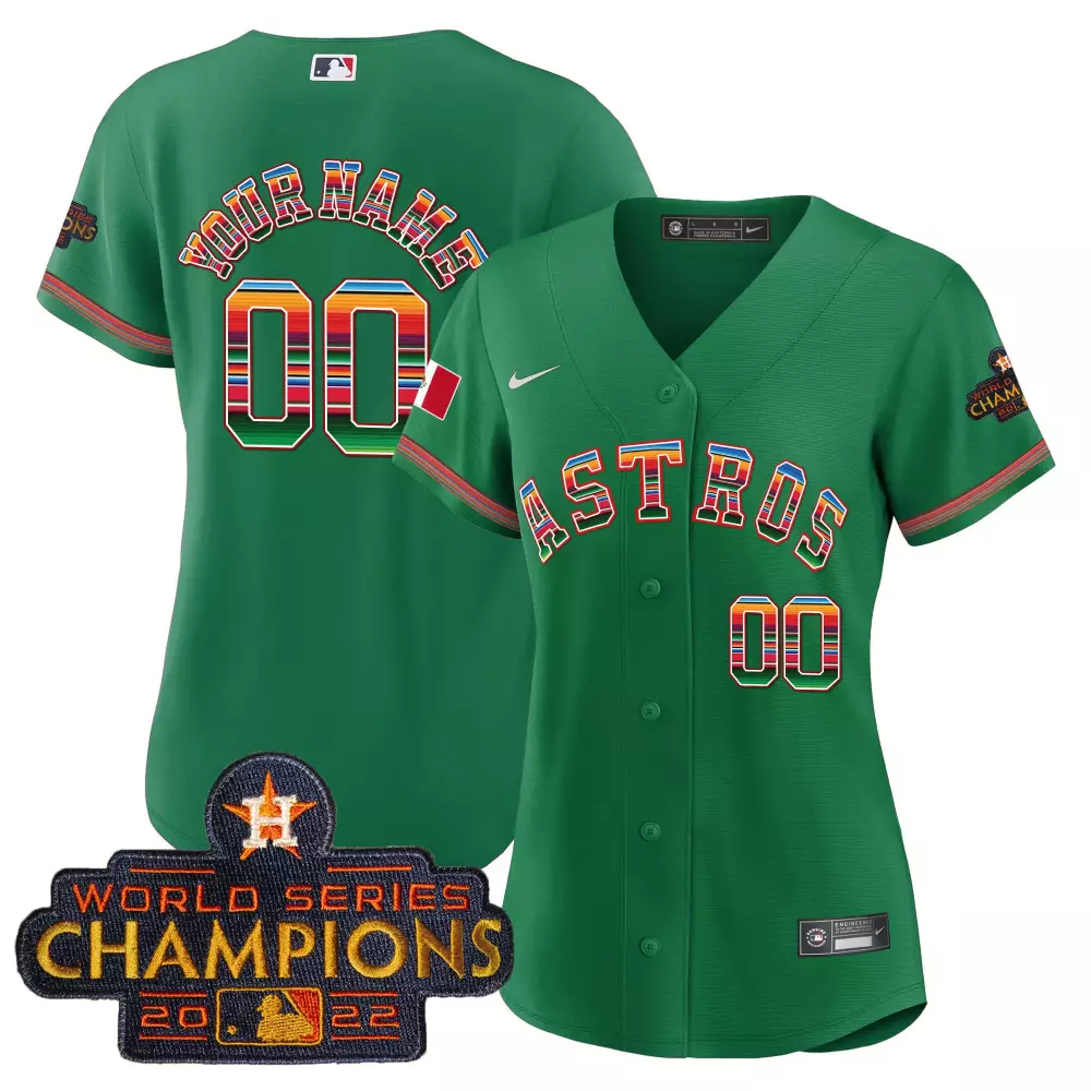 Astros Green Stitched Jersey | Custom Name 00 | 2023 Vapor Premier Style | For Men, Women & Youth