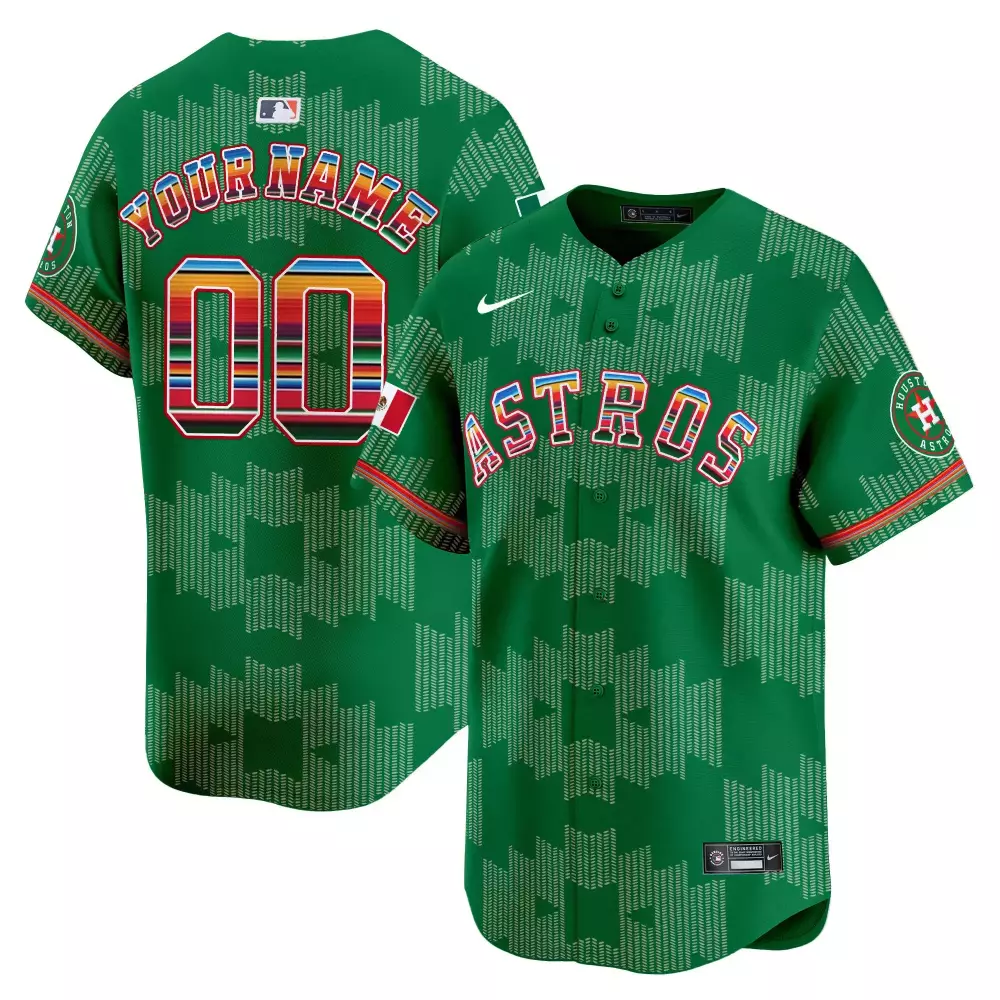 Astros Green Stitched Jersey | Custom Name 00 | 2023 Vapor Premier Style | For Men, Women & Youth
