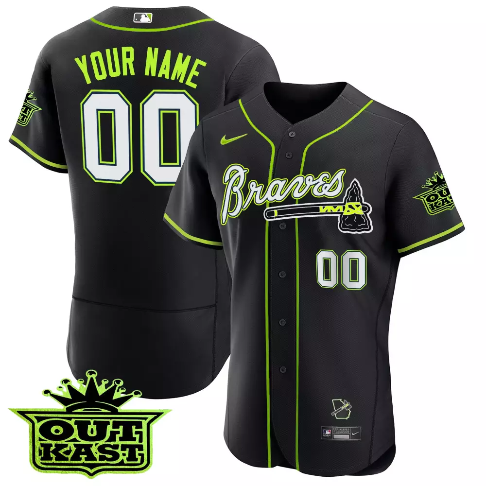 atlanta braves black custom jersey world series champions 2021 all stitched vapor jersey