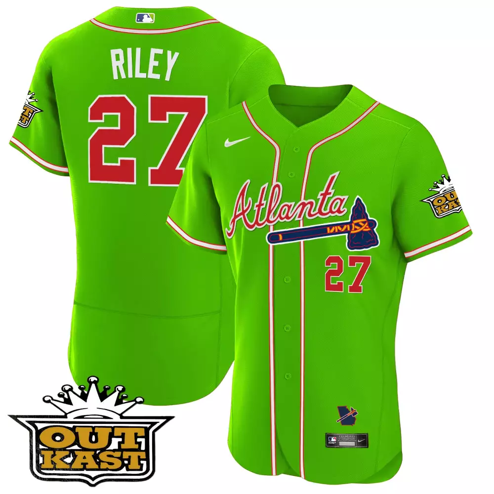 austin riley 27 atlanta braves 2024 red all stitched vapor premier limited jersey