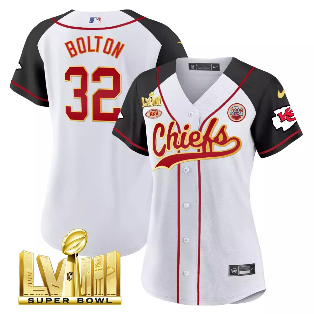 Bolton 32 Kansas City Chiefs 2023 Vapor Jersey | White Super Bowl LVIII All Stitched | For Men, Women & Youth
