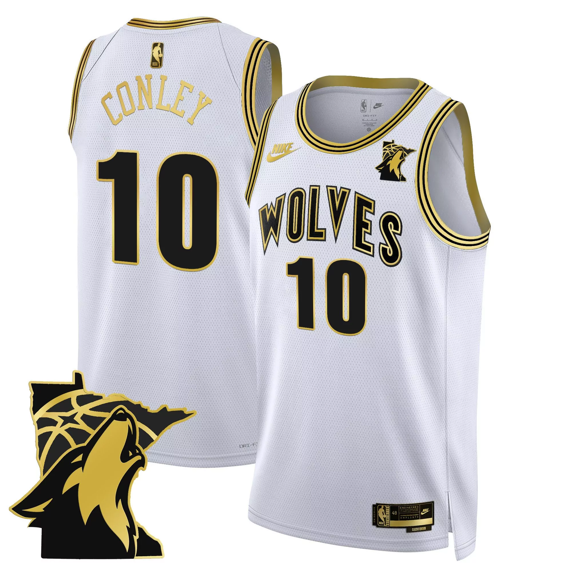 conley 10 minnesota timberwolves navy all stitched men s swingman jersey 2023 name patch