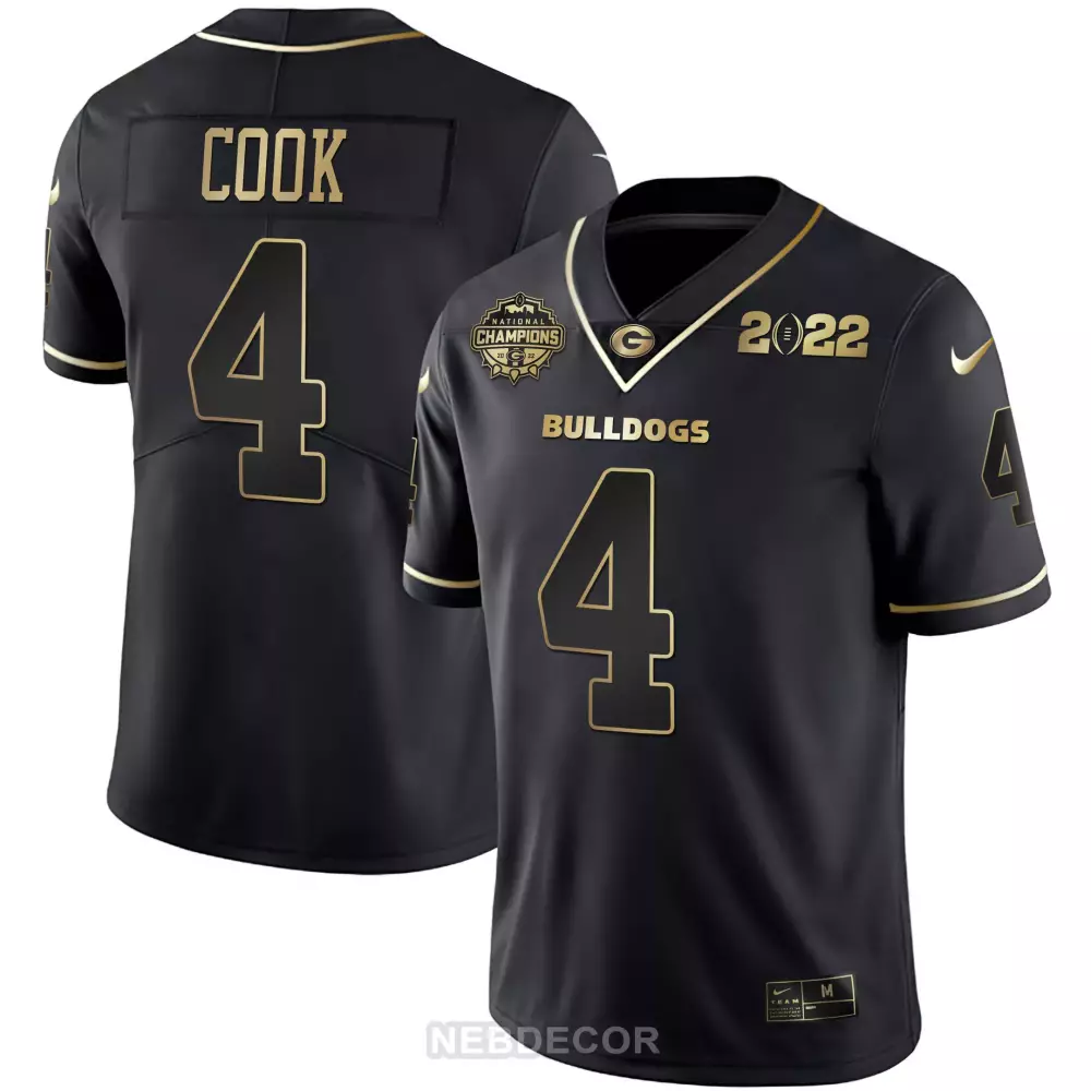 Cook 4 Georgia Bulldogs 2022 Red All Stitched Vapor Jersey | National Champions | Limited Edition Fan Gear for Men, Women & Youth