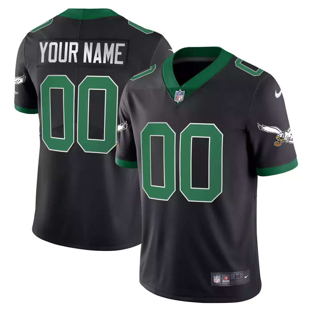 Custom Philadelphia Eagles Black All Stitched Vapor Jersey | Your Name 00 | 2023 Edition | Fan Gear for Game Day | For Men, Women & Youth