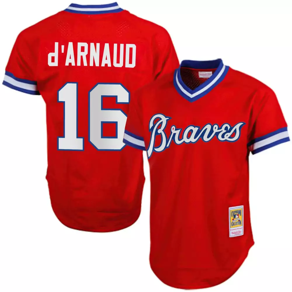 d arnaud 16 atlanta braves red stitched jersey men s style name patch 2023