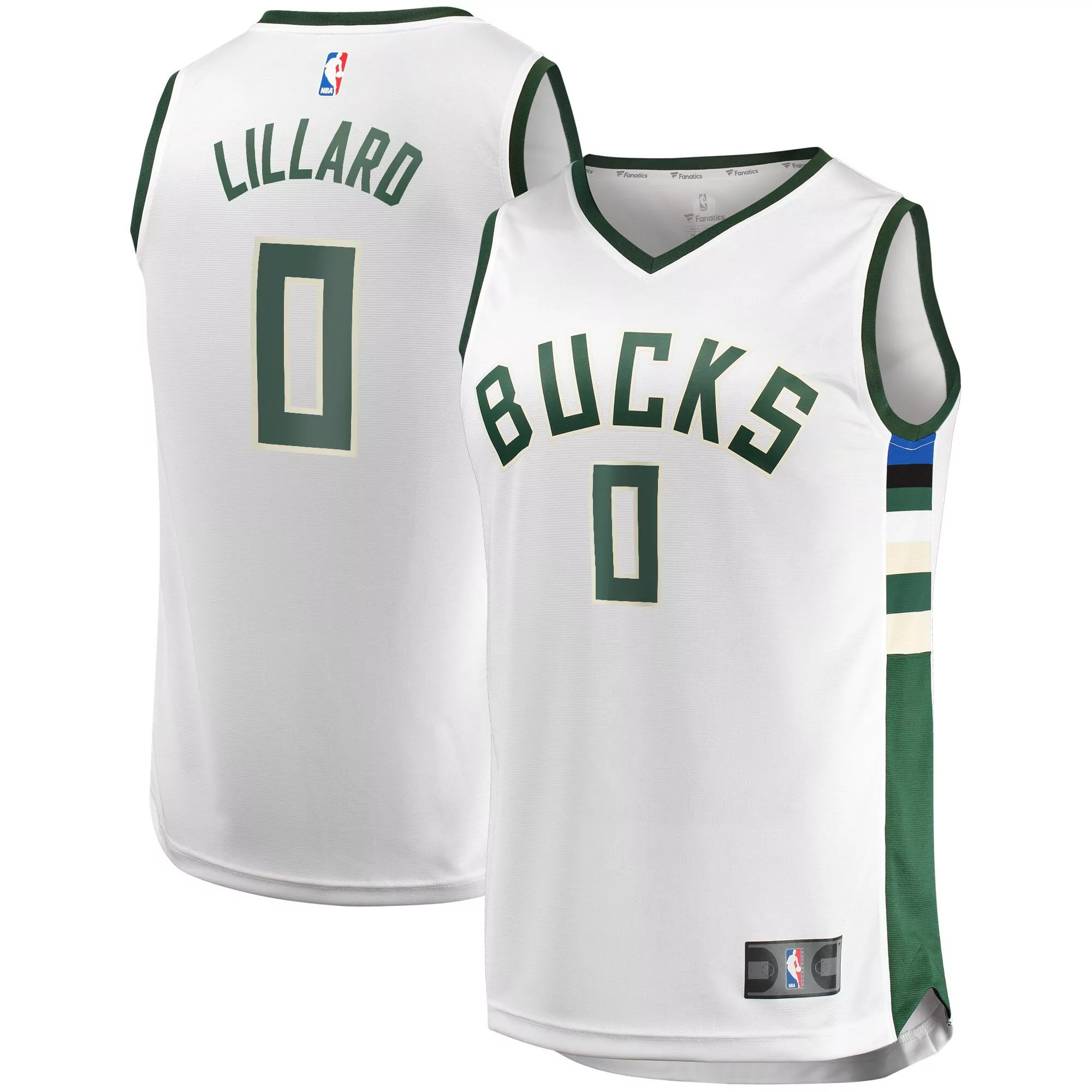 damian lillard 0 milwaukee bucks green stitched jersey men s 2023 name patch