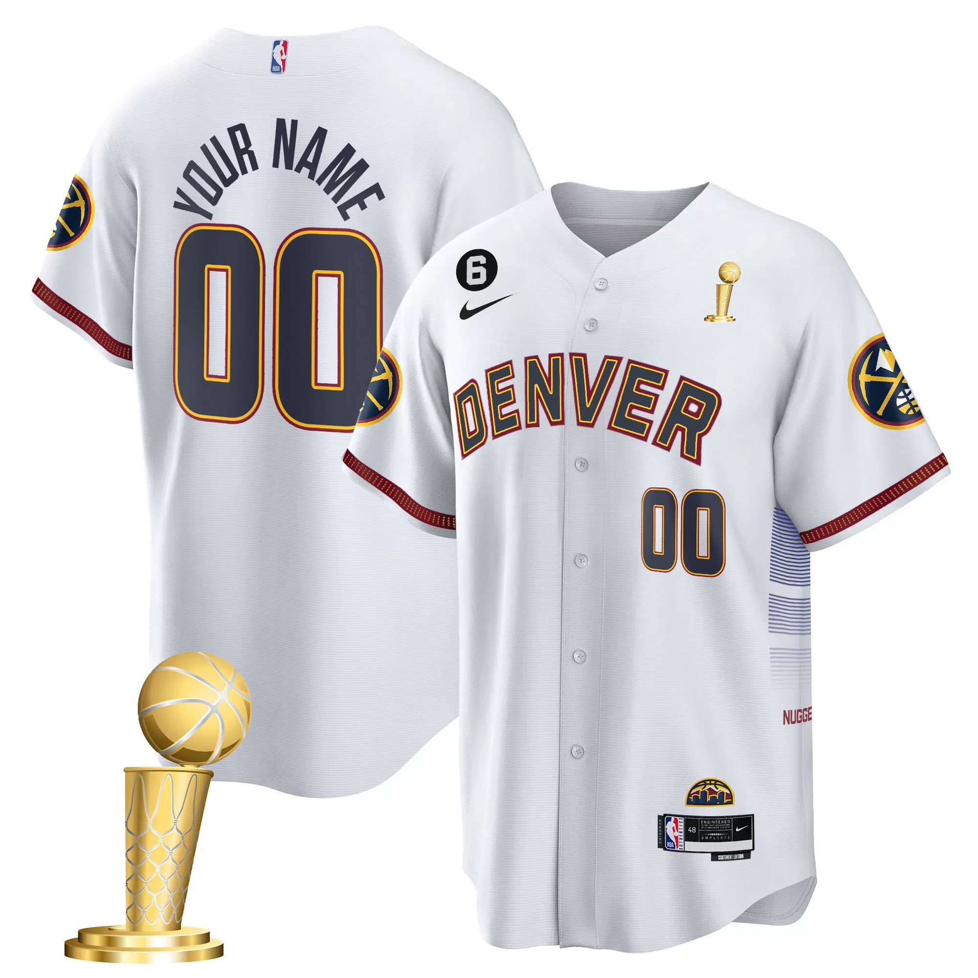 denver nuggets custom stitched jersey your name 00 white 2023 champions men s style