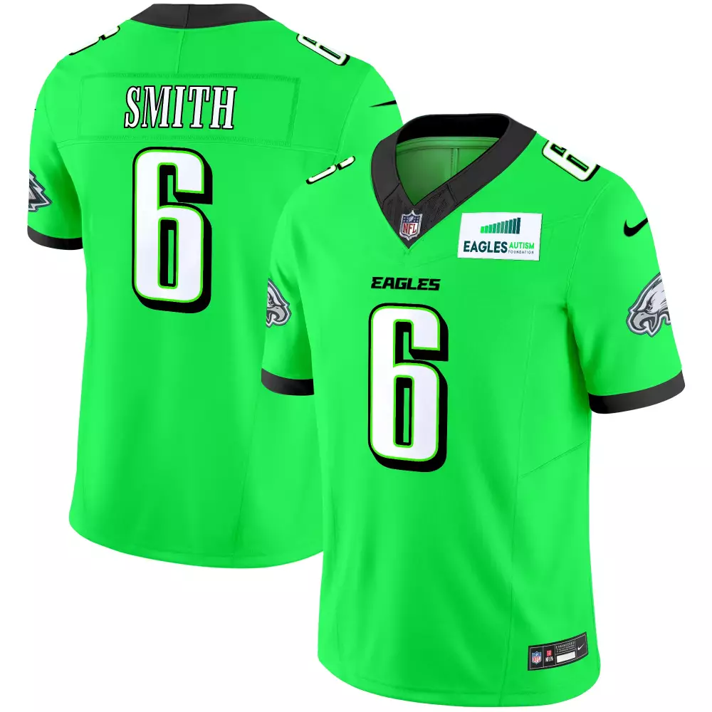 devonta smith 6 philadelphia eagles city edition vapor limited jersey yellow all stitched