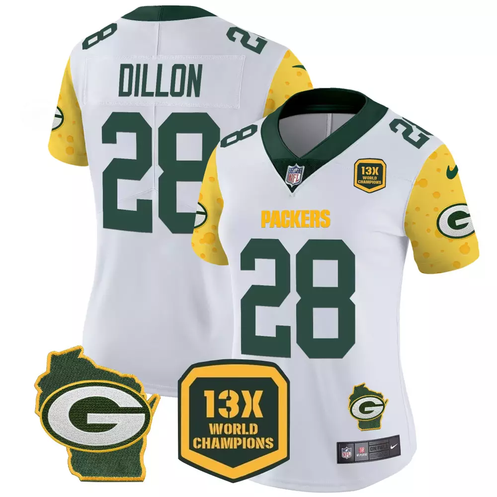 Dillon 28 Green Bay Packers Women’s Vapor Jersey | Black 1919 Grit Frozen Steel Edition | For Wom