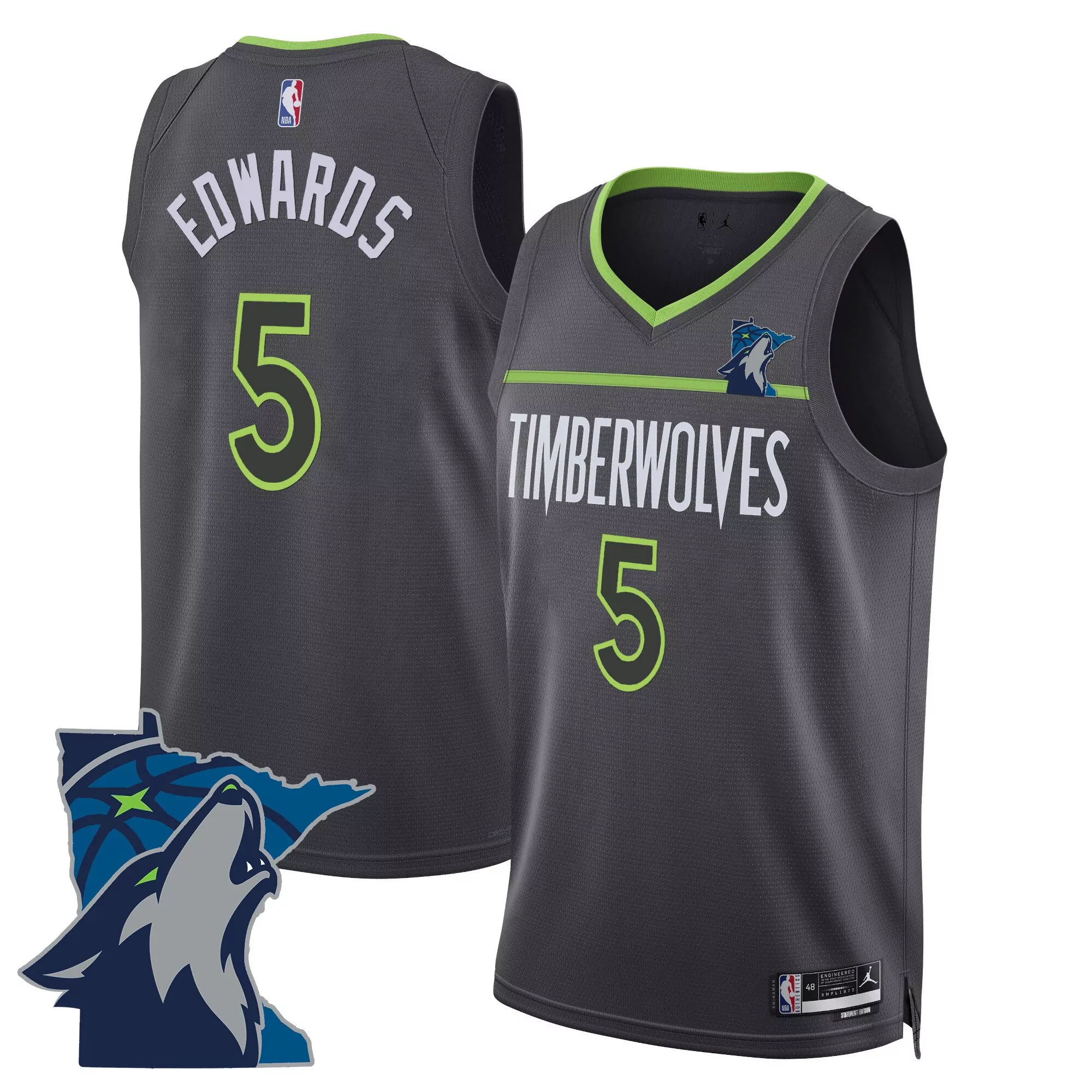edwards 5 minnesota timberwolves 2023 men s all stitched vapor jersey white