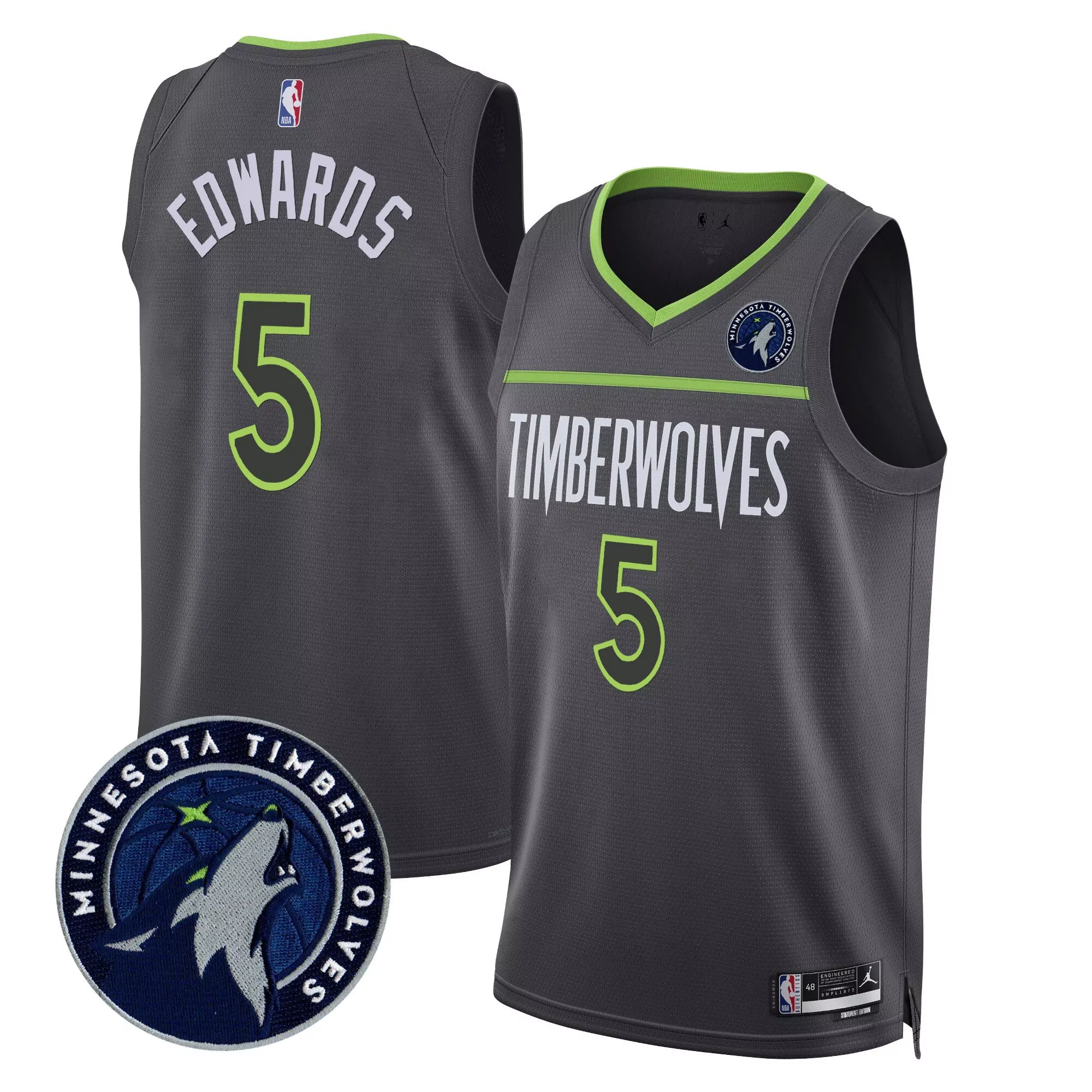edwards 5 minnesota timberwolves 2023 men s all stitched vapor jersey white