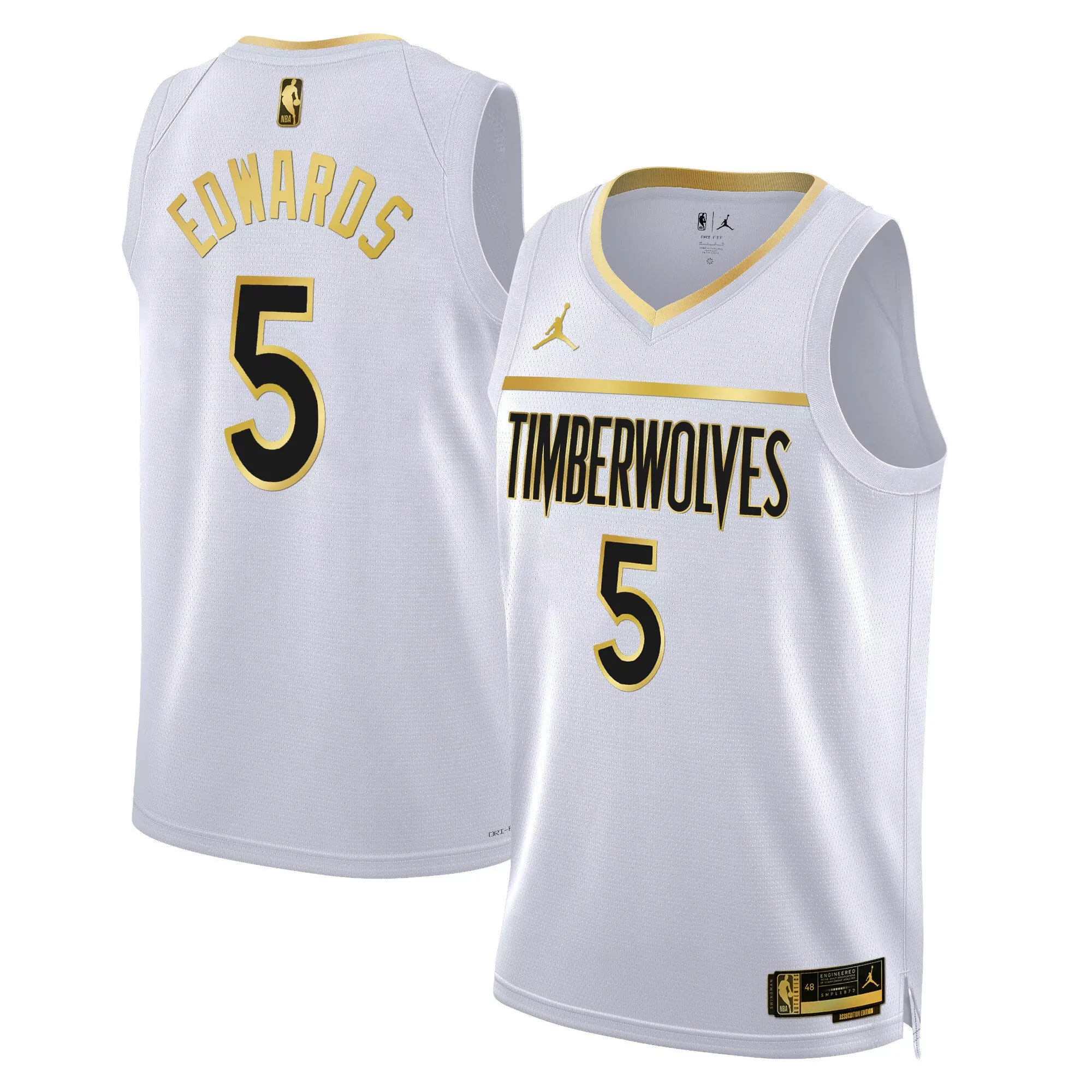 edwards 5 minnesota timberwolves 2023 men s all stitched vapor jersey white