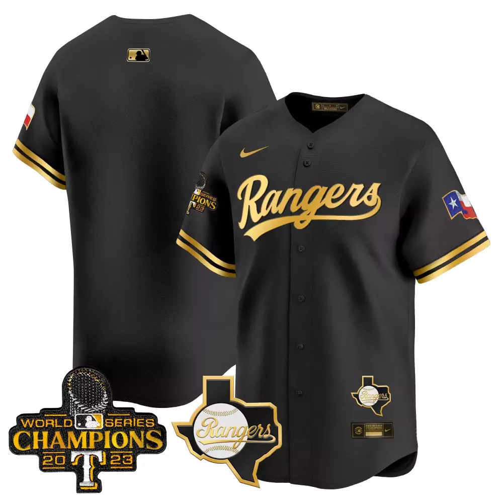 Evan Carter Texas Rangers 2023 World Series Champions Black Gold Jersey | Stitched Women's City Connect | Limited Edition Fan Gear | For Men, Women & Youth
