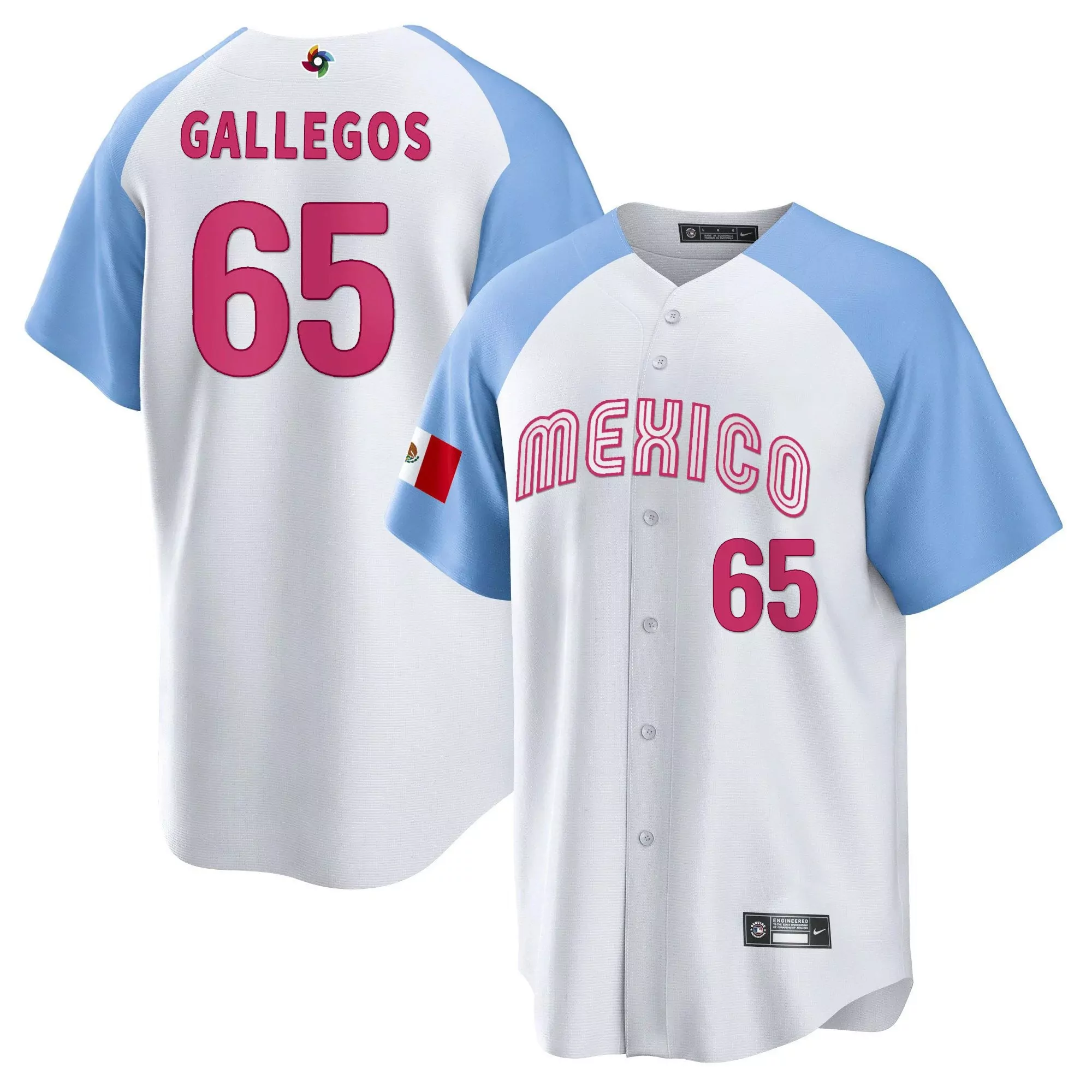 gallegos 65 mexico green all stitched jersey men s style name patch 2023