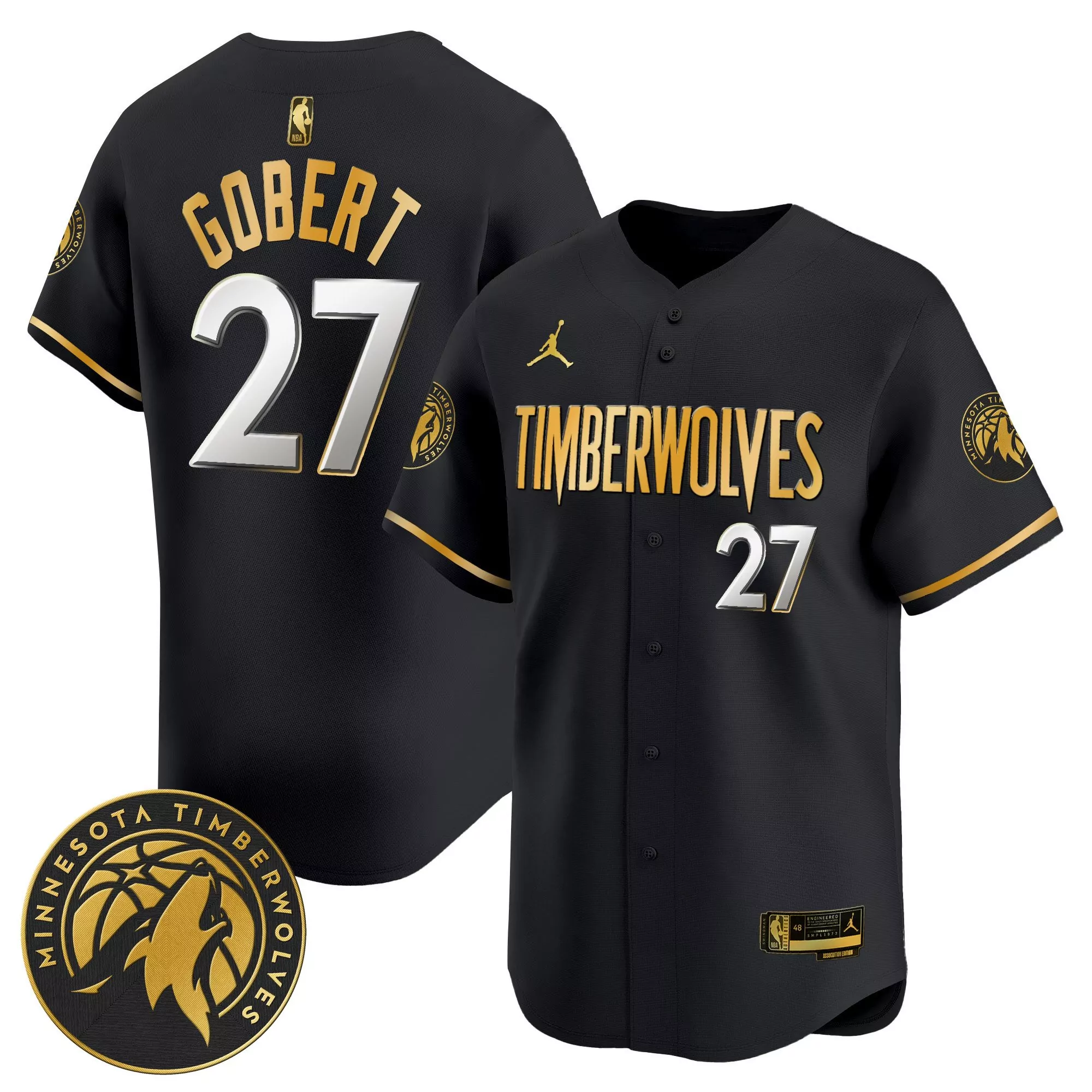gobert 27 minnesota timberwolves 2023 men s all stitched vapor jersey black 35 seasons edition