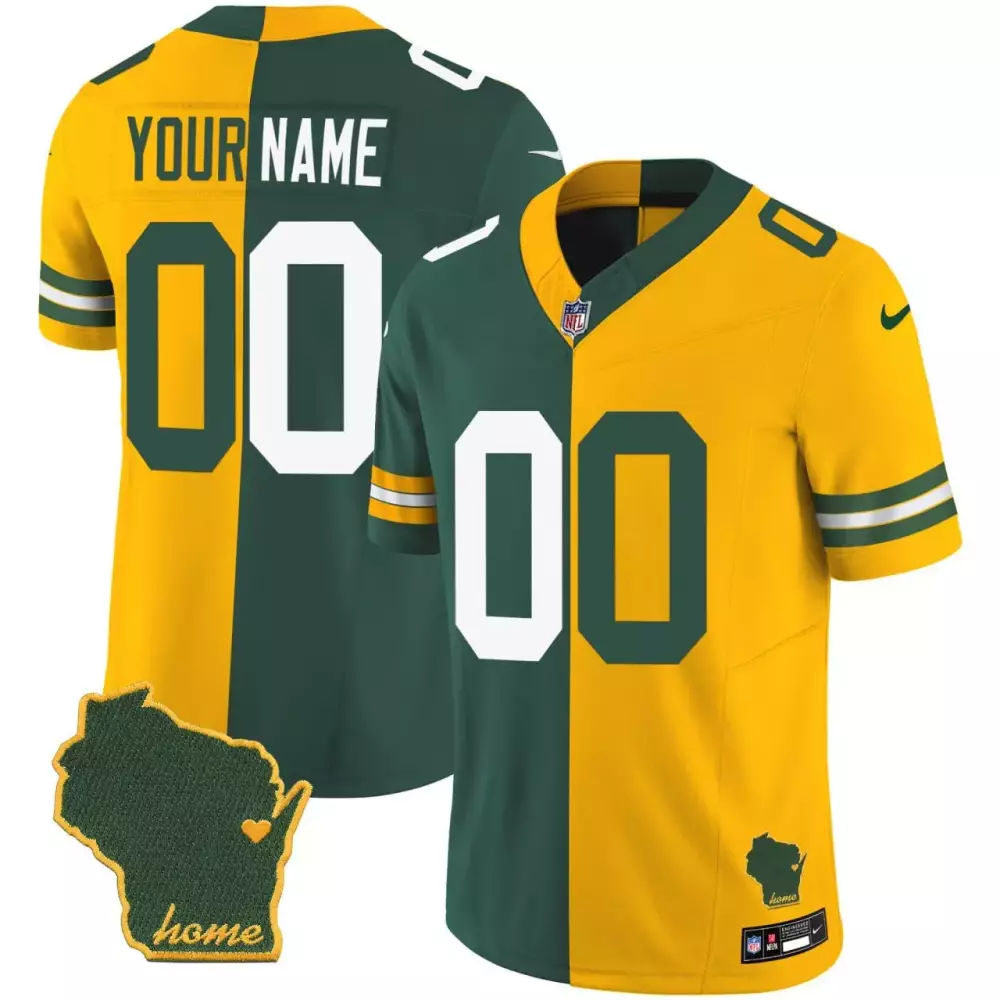 green bay packers custom navy jersey with player name and number 00