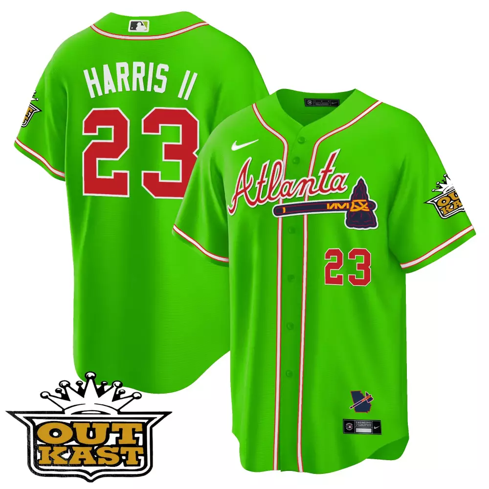 harris ii 23 atlanta braves orange stitched jersey name patch men s 2023 style