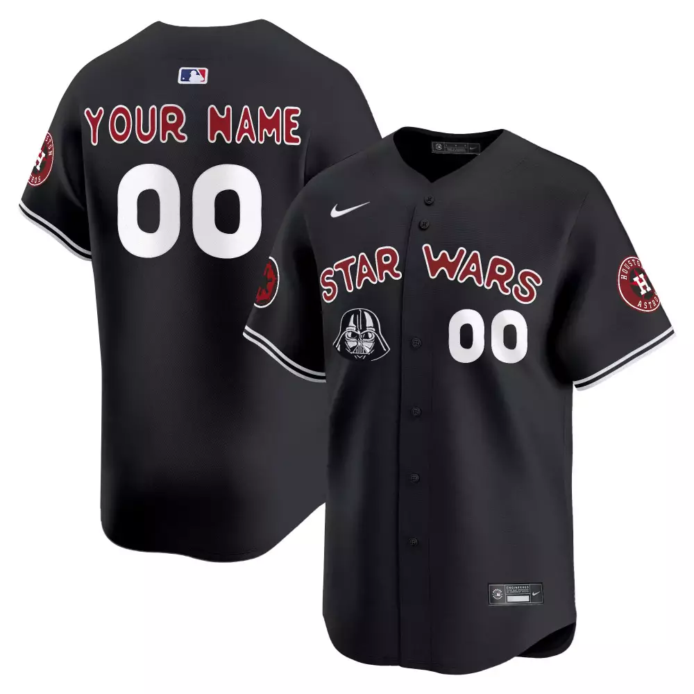Black Houston Astros 2024 Star Wars Jersey | Name Patch All Stitched | Men’s Style Fan Gear for Men, Women & You