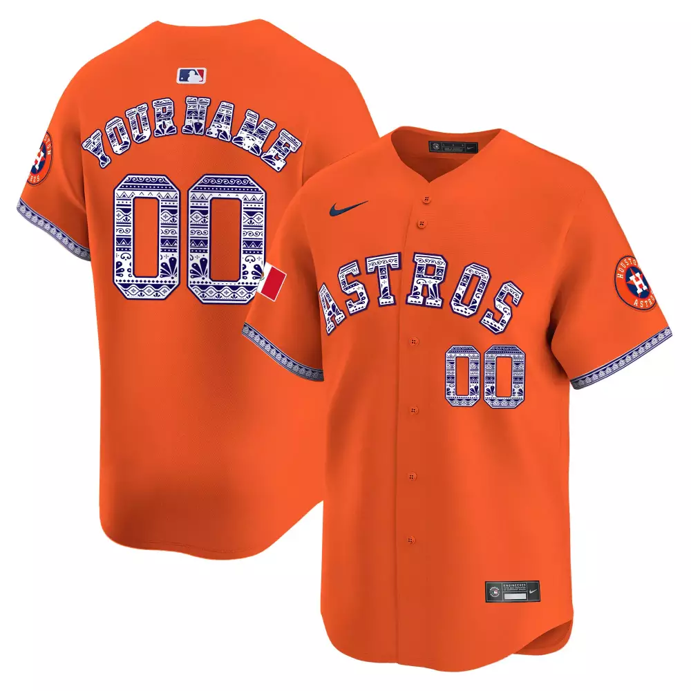 Houston Astros Orange Cool Base Custom Jersey | All Stitched Name Patch 2024 Ready 2 Reign | Fan Gear for All | For Men, Women & Youth