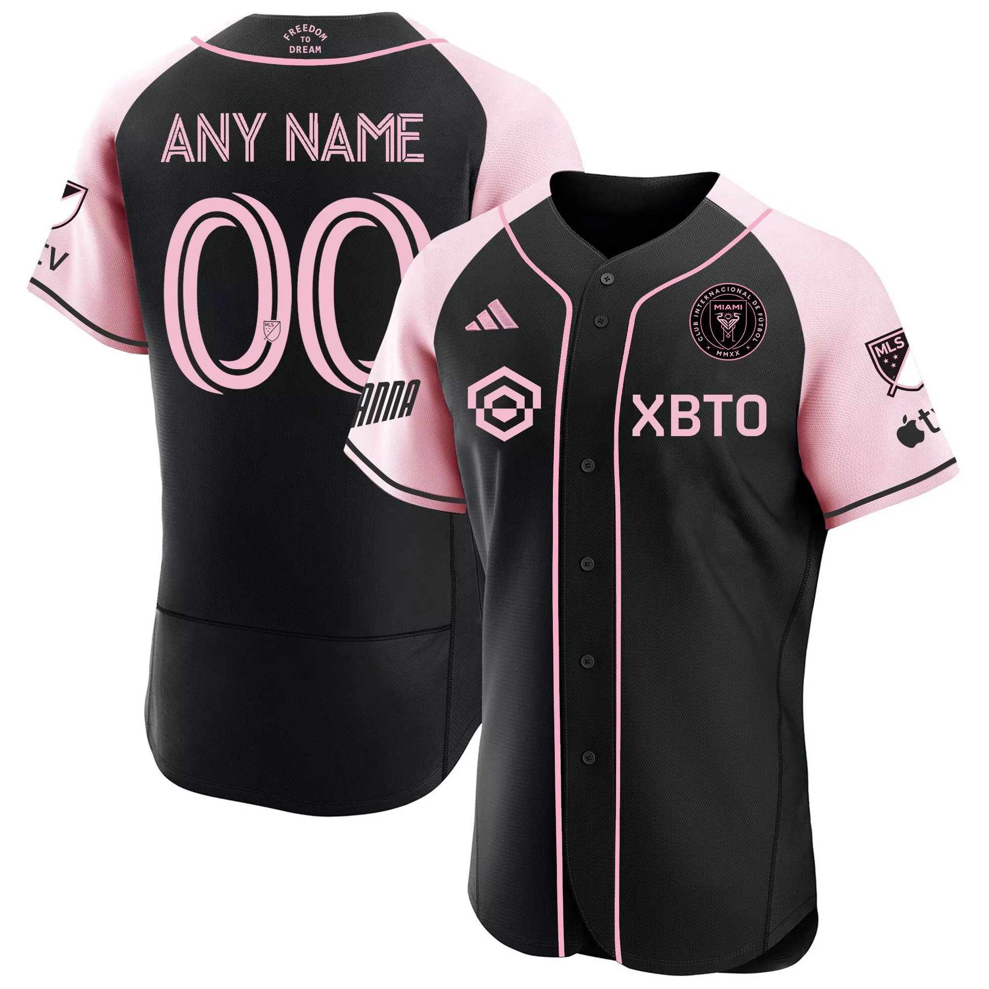 inter miami any name 00 black jersey all stitched men s custom style 2023 name patch